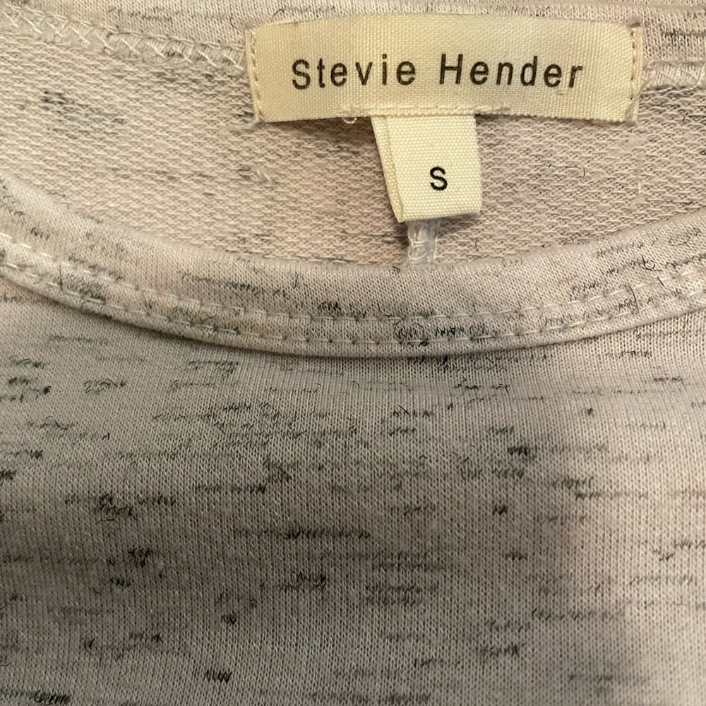 STEVIE HENDER Comfy Gray Ruffle Sleeve soft T~Shirt Dress in Size:Small LIKE NEW - Picture 2 of 8
